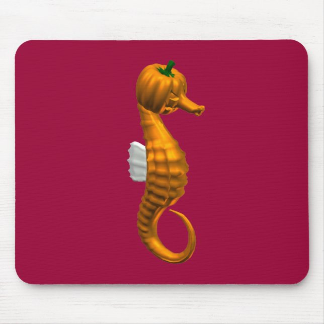 Funny Halloween Seahorse Mouse Pad (Front)
