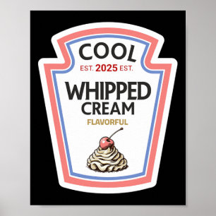 Funny Halloween Shirt 2025 Gift Cool Whipped Cream Poster