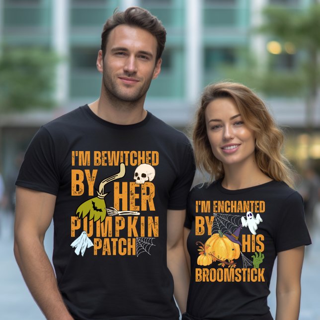 Funny Halloween Shirt for Couples Name on Back (Creator Uploaded)