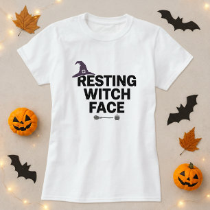 Funny Halloween Shirt; Resting Witch Face Pun  T-Shirt