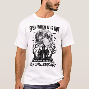 Funny Halloween Shirt Spooky Season Run Away Desig