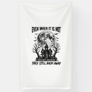 Funny Halloween Shirt Spooky Season Run Away Desig Banner