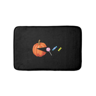 Funny Halloween Shirts For Women Kids Men Pumpkin Bath Mat