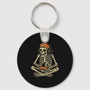 Funny Halloween Skeleton Gamer Video Gaming Boys M Key Ring