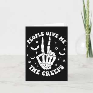 Funny Halloween Skeleton Hand People Give Me The C Card