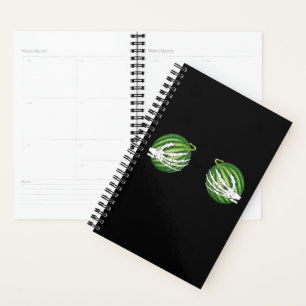 Funny Halloween Skeleton Hands Holding Melons Planner
