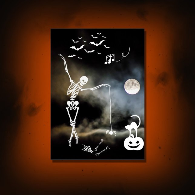 funny halloween skeleton party  halloween invitation (Creator Uploaded)