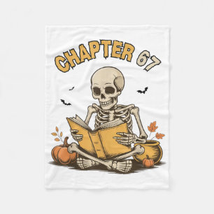Funny Halloween Skeleton Reading Book 67 Memes _1  Fleece Blanket