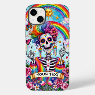 Funny Halloween Skeleton Tarot Card Case-Mate iPhone 14 Plus Case