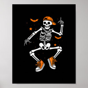 Funny Halloween Skeleton Trump Halloween Costume Poster