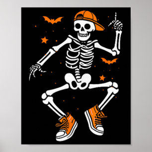 Funny Halloween Skeleton Trump Halloween Costume Poster