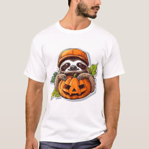 Funny Halloween Sloth Sticker Classic T-Shirt