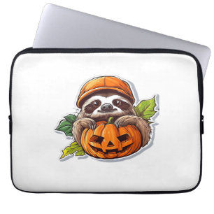 Funny Halloween Sloth Sticker Classic T-Shirt Laptop Sleeve