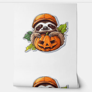 Funny Halloween Sloth Sticker Classic T-Shirt Wallpaper