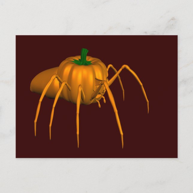 Funny Halloween Spider Postcard (Front)