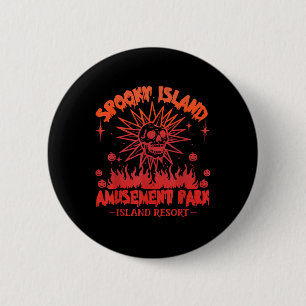 Funny Halloween Spooky Island Est 2002 Amusement P 6 Cm Round Badge