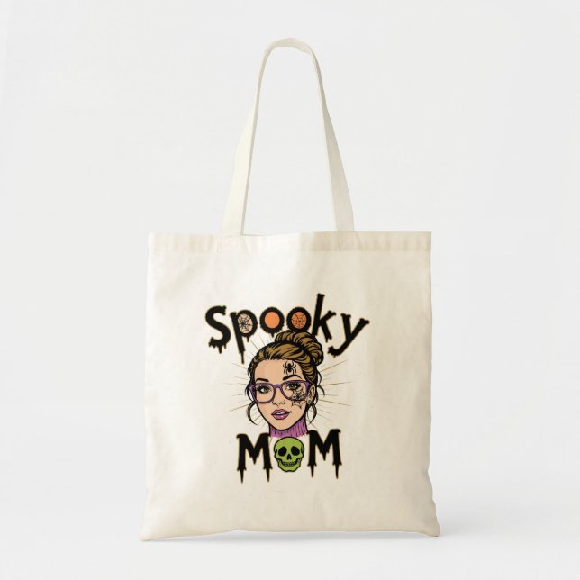 Funny Halloween Spooky Mom Witch Mom Tote Bag (Front)