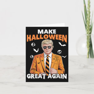 Funny Halloween Spooky Season President Card