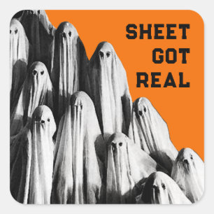 Funny Halloween Square Sticker