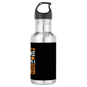 Funny Halloween Statistics Teacher Broom Design 532 Ml Water Bottle