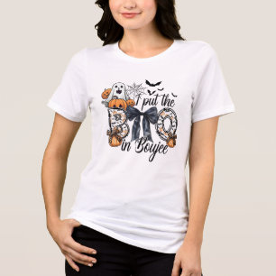 Funny Halloween T-Shirt - 'I Put the BOO in Boujee Tri-Blend Shirt