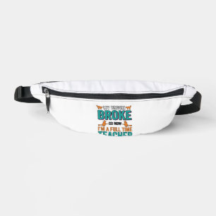 Funny Halloween Teacher Broom Broke Vintage Shirt  Bum Bags