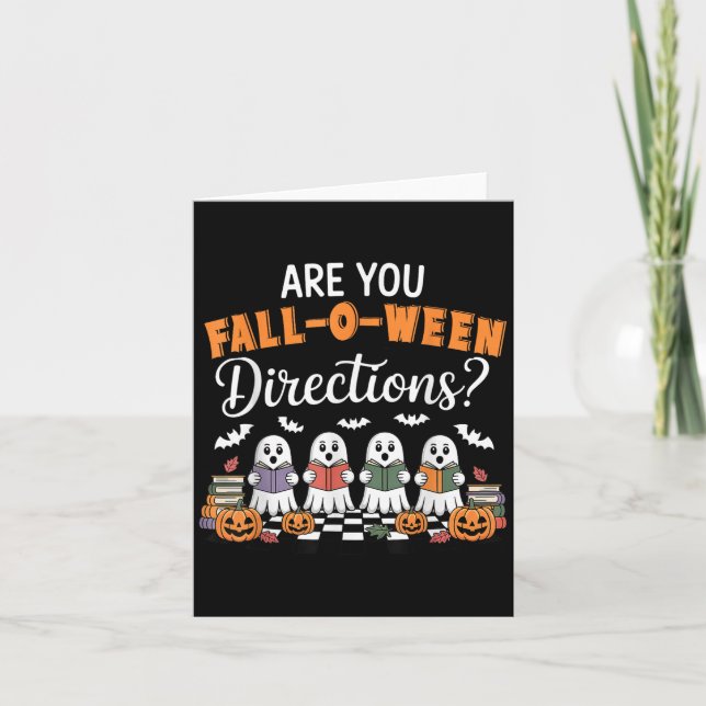 Funny Halloween Teacher Joke Are You Fall O Ween D Card (Front)