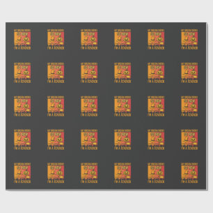 Funny Halloween Teacher My Broom Broke Witch Desig Wrapping Paper