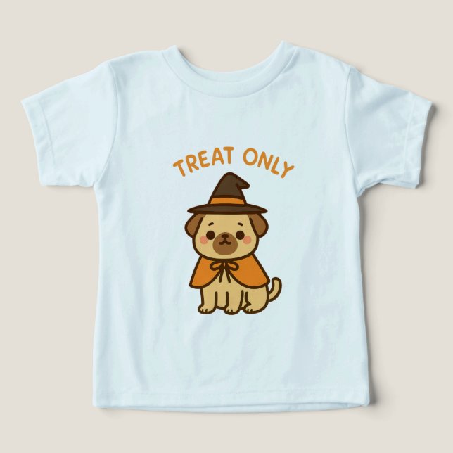 Funny Halloween tee with cartoon dog (Design Front)