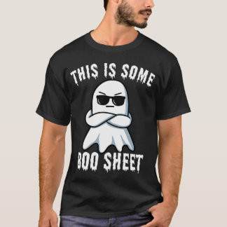 Funny Halloween This Is Some Boo Sheet Ghost Retro T-Shirt