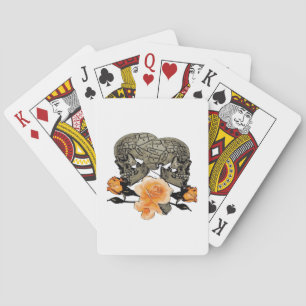Funny Halloween Till Death Do Us Part Design Playing Cards