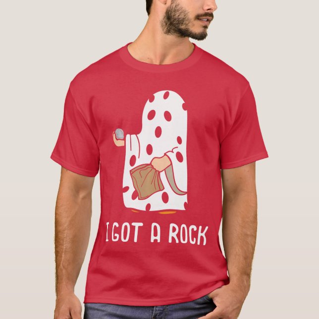 Funny Halloween Trick Or Treating Ghost Long Sleev T-Shirt (Front)
