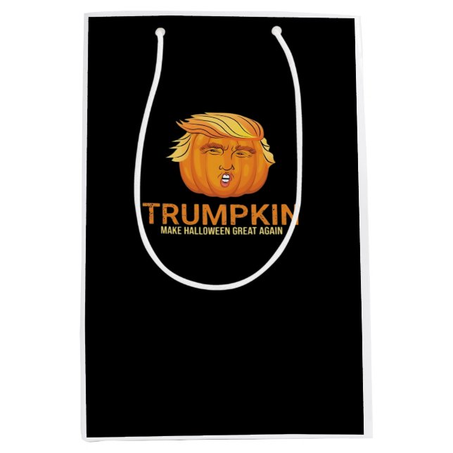 Funny Halloween Trumpkin - Fall Make Halloween Gre Medium Gift Bag (Front)