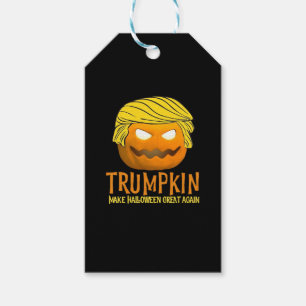 Funny Halloween Trumpkin Gift Tags