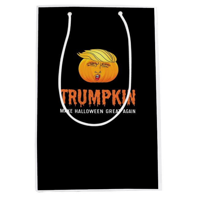Funny Halloween Trumpkin  Medium Gift Bag (Front)