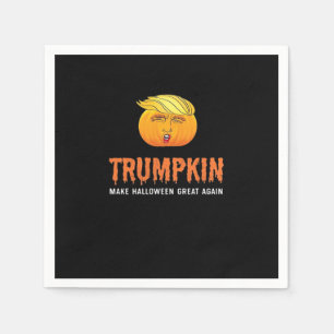 Funny Halloween Trumpkin Napkin