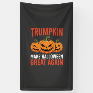 Funny Halloween Trumpkin Pumpkin Parody Banner