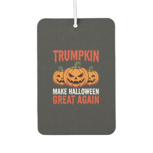 Funny Halloween Trumpkin Pumpkin Parody Car Air Freshener