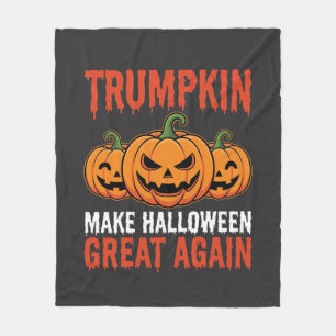 Funny Halloween Trumpkin Pumpkin Parody Fleece Blanket