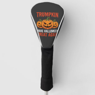 Funny Halloween Trumpkin Pumpkin Parody Golf Head Cover