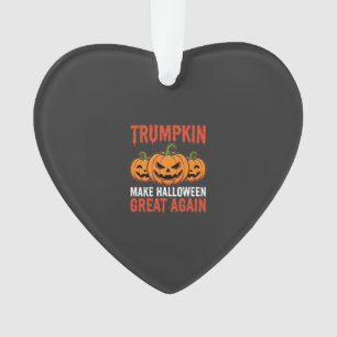 Funny Halloween Trumpkin Pumpkin Parody Ornament