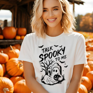 Funny Halloween Tshirt - Talk Spooky to Me