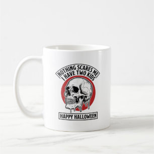 Funny Halloween Two Kids Skull Shirt Design_1 Coffee Mug
