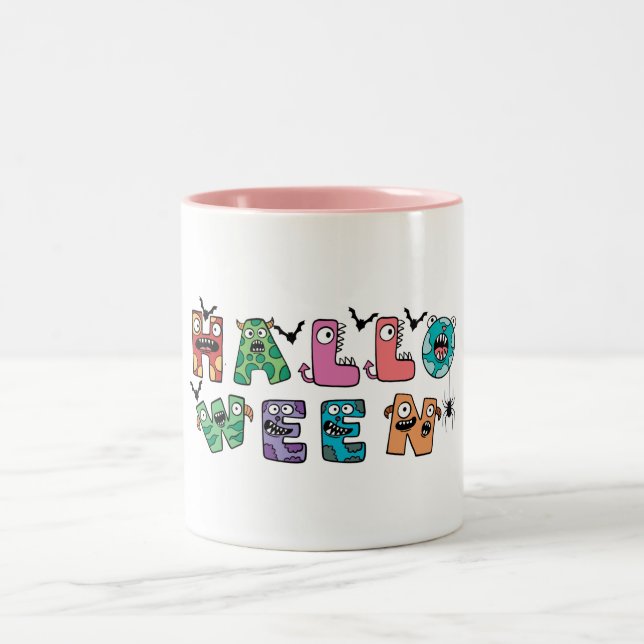 Funny Halloween Two-Tone Coffee Mug (Center)