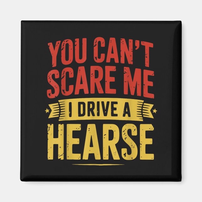 Funny Halloween Undertakers Hearse Driver for Men Magnet (Front)