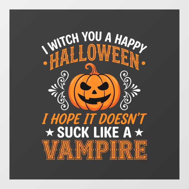 Funny Halloween Vampire Pumpkin (Sheet)