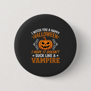 Funny Halloween Vampire Pumpkin 6 Cm Round Badge