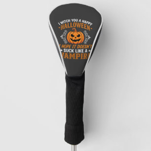 Funny Halloween Vampire Pumpkin Golf Head Cover
