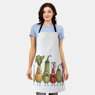 Funny Halloween vegetables Apron