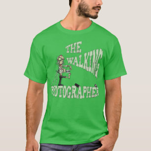 Funny Halloween Walking Zombie Photographer T-Shirt